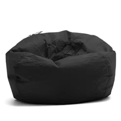 Big Joe Dorm Bean Bag Chair With Drink Holder And Pocket, Black Smartmax, 3ft & Classic Bean Bag Chair, Stretch Black Smartmax, 2ft Round -Amazon Basics Furniture Shop 41cESnwAofL