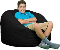 ULTIMATE SACK 3000 (3 Ft.) Bean Bag Chair Cover In Multiple Colors: Cover ONLY. (3000, Black Suede) 20 ULTIMATE SACK 3000 (3 Ft.) Bean Bag Chair Cover In Multiple Colors: Cover ONLY. (3000, Black Suede) -Amazon Basics Furniture Shop 41cIyjrXMiL. AC