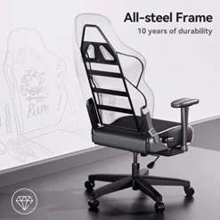 AutoFull C3 Gaming Chair For Adults Ergonomic Office Chair Racing Style Big Tall PC Chair With Footrest And Lumbar Support Pillow,Black -Amazon Basics Furniture Shop 41cJYYRbTCL