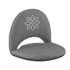 Mindful & Modern Meditation Chair | Adjustable Floor Chair With Back Support | Padded Floor Seat For Posture Support And Comfort | Portable Folds Flat For Storage | Indoor/Outdoor Use | Slate Grey