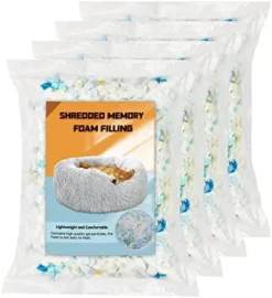 SHWAKK Bean Bag Filler Foam, 150g Premium Shredded Memory Foam, Filler Foam Refill For Easy Pillow, Mattress Grade Replacement Filling For Dolls, Dog Beds, Pillows And Arts Crafts(5.29oz) -Amazon Basics Furniture Shop 41celsHH6ML. AC