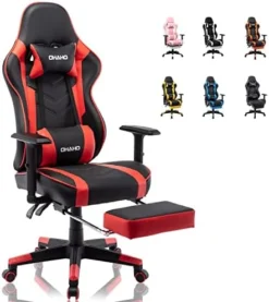 OHAHO Gaming Chair With Footrest Ergonomic Office Chair Adjustable Swivel Leather High Back Computer Desk Chair With Headrest And Lumbar Support (White) 23 OHAHO Gaming Chair With Footrest Ergonomic Office Chair Adjustable Swivel Leather High Back Computer Desk Chair With Headrest And Lumbar Support (White) -Amazon Basics Furniture Shop 41cuoDE8ckL. AC