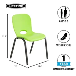 Lifetime 80473 Kids Stacking Chair (4 Pack), Lime Green -Amazon Basics Furniture Shop 41cxvCgStlS