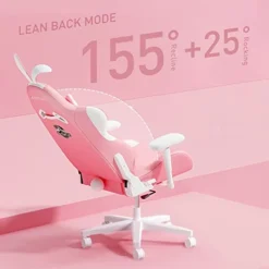 AutoFull C2 Pink Bunny Gaming Chair Cute Kawaii Gamer Chair For Girl Ergonomic Computer Gaming Chair With Lumbar Support PU Leather High Back Racing Gaming Chairs -Amazon Basics Furniture Shop 41dIxiB6HlL