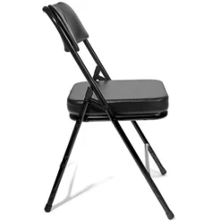 XL Series Folding Card Table And Chair Set (5pc) - Ultra-Padded Chairs For All-Day Comfort - Fold Away Design, Quick Storage And Portability - Vinyl Upholstery - Wheelchair Accessible (Black) 10 XL Series Folding Card Table And Chair Set (5pc) - Ultra-Padded Chairs For All-Day Comfort - Fold Away Design, Quick Storage And Portability - Vinyl Upholstery - Wheelchair Accessible (Black) -Amazon Basics Furniture Shop 41dL1BKj6EL
