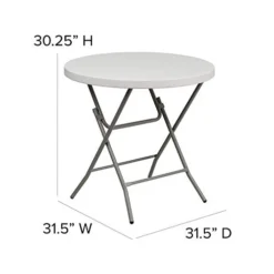 Flash Furniture Kathryn 2.63-Foot Round Granite White Plastic Folding Table -Amazon Basics Furniture Shop 41dTeCk8tRL
