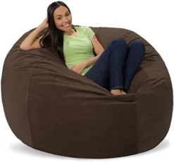Comfy Sacks Memory Foam Bean Bag Chair, Lime Micro Suede -Amazon Basics Furniture Shop 41djNuTYdzL. AC