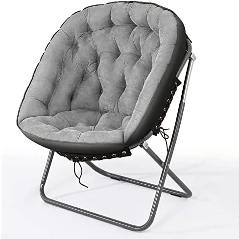 Iw I WISH Saucer Chair For Adults, Oversized Saucer Chair, Folding Saucer Chair, Bedroom Papasan Chair, Comfy Moon Chair (Grey) 9 Iw I WISH Saucer Chair For Adults, Oversized Saucer Chair, Folding Saucer Chair, Bedroom Papasan Chair, Comfy Moon Chair (Grey) - Image 9
