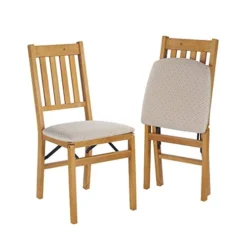 Meco STAKMORE Arts And Craft Folding Chair Oak Finish, Set Of 2, Wood -Amazon Basics Furniture Shop 41eAvyzHIJL