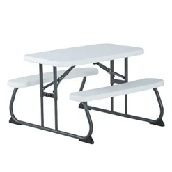 Lifetime Kid's Picnic Table, White And Black