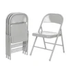 OEF Furnishings (4 Pack) Steel Folding Chairs, Grey