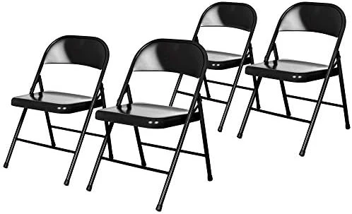 OEF Furnishings (4 Pack) Steel Folding Chairs, Grey 7 OEF Furnishings (4 Pack) Steel Folding Chairs, Grey - Image 7