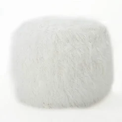 GDFStudio Lycus Faux Fur Bean Bag Chair (White)