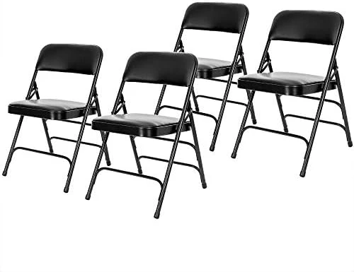 OEF Furnishings Premium Vinyl Upholstered Triple Brace Double Hinge Folding Chair, Beige 7 OEF Furnishings Premium Vinyl Upholstered Triple Brace Double Hinge Folding Chair, Beige - Image 7