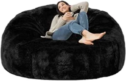 Taotique Giant Bean Bag Chair Cover(Cover Only, No Filler) Soft Faux RH Fur Sofa Bed Cover Washable Bean Bag Couch Cover For Adult And Kids With Liner -Amazon Basics Furniture Shop 41fZ4iXRQwL. AC 1
