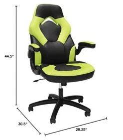 OFM Gaming Chair Ergonomic Racing Style PC Computer Desk Office Chair - 360 Swivel, Integrated Lumbar Support & Headrest, Adjustable Height, Recline Tilt Control, Flip-Up Arms, 275lb Max (2020 Green) 11 OFM Gaming Chair Ergonomic Racing Style PC Computer Desk Office Chair - 360 Swivel, Integrated Lumbar Support & Headrest, Adjustable Height, Recline Tilt Control, Flip-Up Arms, 275lb Max (2020 Green) -Amazon Basics Furniture Shop 41gXbFFMptL