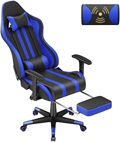 Soontrans Blue Gaming Chair,Comfortable Office Chair,Computer Gaming Chair,Recliner Gaming Chair With Adjustable Armrest Headrest And Lumbar Pillow Support (Blue) 4 Soontrans Blue Gaming Chair,Comfortable Office Chair,Computer Gaming Chair,Recliner Gaming Chair With Adjustable Armrest Headrest And Lumbar Pillow Support (Blue) - Image 4
