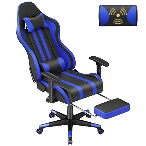 Soontrans Blue Gaming Chair,Comfortable Office Chair,Computer Gaming Chair,Recliner Gaming Chair With Adjustable Armrest Headrest And Lumbar Pillow Support (Blue) 1 Soontrans Blue Gaming Chair,Comfortable Office Chair,Computer Gaming Chair,Recliner Gaming Chair With Adjustable Armrest Headrest And Lumbar Pillow Support (Blue)