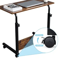 WYKDD Computer Desk Laptop Desk Rolling & Height Adjustable P2 15MM Chipboard & Steel Side Table With Baffle -Amazon Basics Furniture Shop 41hG8AgNidL