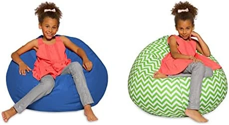 Big Comfy Bean Bag Chair: Posh Large Beanbag Chairs With Removable Cover For Kids, Teens And Adults - Polyester Cloth Puff Sack Lounger Furniture For All Ages - 27 Inch - Heather Gray 5 Big Comfy Bean Bag Chair: Posh Large Beanbag Chairs With Removable Cover For Kids, Teens And Adults - Polyester Cloth Puff Sack Lounger Furniture For All Ages - 27 Inch - Heather Gray - Image 5
