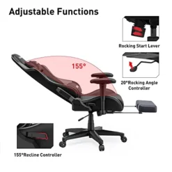 Hbada Gaming Chair Ergonomic Racing Chair High Back Computer Chair With Height Adjustment Headrest And Lumbar Support E-Sports Swivel Chair With Adjustment Footrest,Grey And Black 11 Hbada Gaming Chair Ergonomic Racing Chair High Back Computer Chair With Height Adjustment Headrest And Lumbar Support E-Sports Swivel Chair With Adjustment Footrest,Grey And Black -Amazon Basics Furniture Shop 41hh2otVMnL