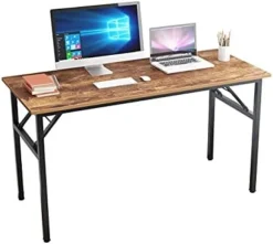 DlandHome 47 Inches Folding Table Computer Desk Portable ActivityTable Conference Table Home Office Desk, Fully Assembled Teak DND-ND5-120TB1 -Amazon Basics Furniture Shop 41hwI54QinS. AC
