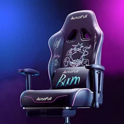 AutoFull C3 Gaming Chair For Adults Ergonomic Office Chair Racing Style Big Tall PC Chair With Footrest And Lumbar Support Pillow,Black -Amazon Basics Furniture Shop 41ihEdyE33L