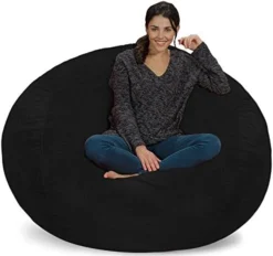 Chill Sack Bean Bag Chair With Nike Grind Foam: Giant 5' Memory Foam Furniture Bean Bag - Big Sofa With Soft Micro Fiber Cover - Brown Pebble 19 Chill Sack Bean Bag Chair With Nike Grind Foam: Giant 5' Memory Foam Furniture Bean Bag - Big Sofa With Soft Micro Fiber Cover - Brown Pebble -Amazon Basics Furniture Shop 41j2ottr3UL. AC