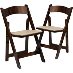 EMMA + OLIVER 2 Pack Fruitwood Wood Folding Chair With Vinyl Padded Seat -Amazon Basics Furniture Shop 41jrYkuUysL