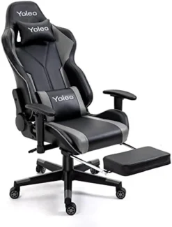 YOLEO Gaming Chair, Computer Chair With Footrest, Ergonomic Office Chair For Adults Teens, Adjustable Headrest/Lumbar Support 2D Armrest 90°-155° Tilt Angle PC Gaming Chair (300lbs), Grey/Black 14 YOLEO Gaming Chair, Computer Chair With Footrest, Ergonomic Office Chair For Adults Teens, Adjustable Headrest/Lumbar Support 2D Armrest 90°-155° Tilt Angle PC Gaming Chair (300lbs), Grey/Black -Amazon Basics Furniture Shop 41k6vBbpUoL. AC