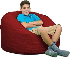 ULTIMATE SACK 3000 (3 Ft.) Bean Bag Chair Cover In Multiple Colors: Cover ONLY. (3000, Black Suede) 23 ULTIMATE SACK 3000 (3 Ft.) Bean Bag Chair Cover In Multiple Colors: Cover ONLY. (3000, Black Suede) -Amazon Basics Furniture Shop 41klD25t5 L. AC