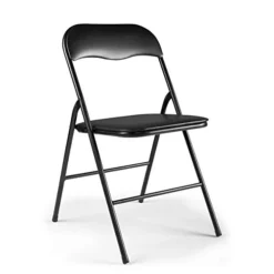 LAZYMOON 6-Pack Plastic Folding Chairs Wedding Banquet Seat Premium Party Event Chair Black -Amazon Basics Furniture Shop 41kvPGpOZ5L