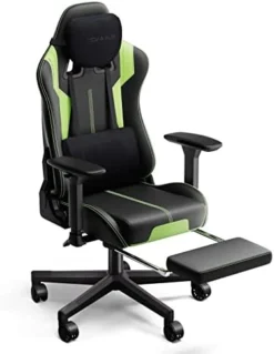Nokaxus Gaming Chair Large Size High-back Ergonomic Racing Seat With Massager Lumbar Support And Retractible Footrest PU Leather 90-180 Degree Adjustment Of Backrest Thickening Sponges (YK-6008-BLACK) 27 Nokaxus Gaming Chair Large Size High-back Ergonomic Racing Seat With Massager Lumbar Support And Retractible Footrest PU Leather 90-180 Degree Adjustment Of Backrest Thickening Sponges (YK-6008-BLACK) -Amazon Basics Furniture Shop 41kvYjxY4uL. AC