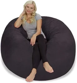 Chill Sack Bean Bag Chair With Nike Grind Foam: Giant 5' Memory Foam Furniture Bean Bag - Big Sofa With Soft Micro Fiber Cover - Brown Pebble 28 Chill Sack Bean Bag Chair With Nike Grind Foam: Giant 5' Memory Foam Furniture Bean Bag - Big Sofa With Soft Micro Fiber Cover - Brown Pebble -Amazon Basics Furniture Shop 41l0rLbJVCL. AC
