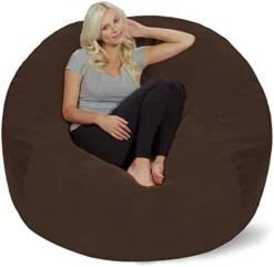Chill Sack Bean Bag Chair With Nike Grind Foam: Giant 5' Memory Foam Furniture Bean Bag - Big Sofa With Soft Micro Fiber Cover - Brown Pebble 23 Chill Sack Bean Bag Chair With Nike Grind Foam: Giant 5' Memory Foam Furniture Bean Bag - Big Sofa With Soft Micro Fiber Cover - Brown Pebble -Amazon Basics Furniture Shop 41l3BAegVwL. AC
