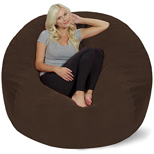 Chill Sack Bean Bag Chair With Nike Grind Foam: Giant 5' Memory Foam Furniture Bean Bag - Big Sofa With Soft Micro Fiber Cover - Brown Pebble 1 Chill Sack Bean Bag Chair With Nike Grind Foam: Giant 5' Memory Foam Furniture Bean Bag - Big Sofa With Soft Micro Fiber Cover - Brown Pebble
