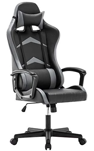 IntimaTe WM Heart Office Gaming Chair, High-Back Racing Chair With Swivel Function, Back Support And Adjustable Headrest&Lumbar Cushion(Grey) 1 IntimaTe WM Heart Office Gaming Chair, High-Back Racing Chair With Swivel Function, Back Support And Adjustable Headrest&Lumbar Cushion(Grey)