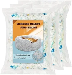 SHWAKK Bean Bag Filler Foam, 150g Premium Shredded Memory Foam, Filler Foam Refill For Easy Pillow, Mattress Grade Replacement Filling For Dolls, Dog Beds, Pillows And Arts Crafts(5.29oz) -Amazon Basics Furniture Shop 41mmZS3CZsL. AC