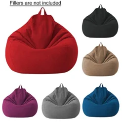 KAIKAIXIN Bean Bag Cover - 100x120cm Cotton Linen Slipcover - Zipper Bean Bag Sofa Cover Without Filler Dustproof Lazy Lounger Bean Bag Storage Chair Outdoor Indoor -Amazon Basics Furniture Shop 41n5IeBwTLL