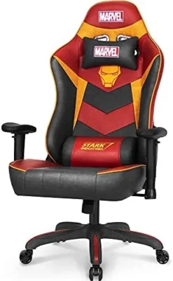 NEO CHAIR Marvel Avengers Gaming Chair Desk Office Computer Racing Chairs - Adults Gamer Ergonomic Game Reclining High Back Support Racer Leather (Iron Man, Red (M)) -Amazon Basics Furniture Shop 41nFHsQhzL. AC