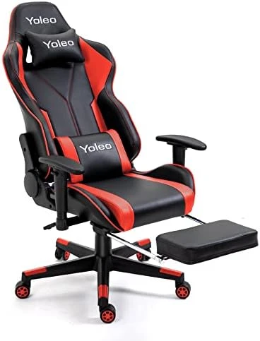 YOLEO Gaming Chair, Computer Chair With Footrest, Ergonomic Office Chair For Adults Teens, Adjustable Headrest/Lumbar Support 2D Armrest 90°-155° Tilt Angle PC Gaming Chair (300lbs), Grey/Black 7 YOLEO Gaming Chair, Computer Chair With Footrest, Ergonomic Office Chair For Adults Teens, Adjustable Headrest/Lumbar Support 2D Armrest 90°-155° Tilt Angle PC Gaming Chair (300lbs), Grey/Black - Image 7