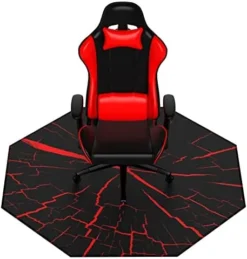 51" X 51" Large Gaming Chair Mat, Natural Rubber Computer Chair Mat For Hard Floor, Game Floor Protector For Hardwood Floor, Soft/Non-Slip/Scratch-Resistant & Washable (Octagon-3D) -Amazon Basics Furniture Shop 41nsrU84zgL. AC