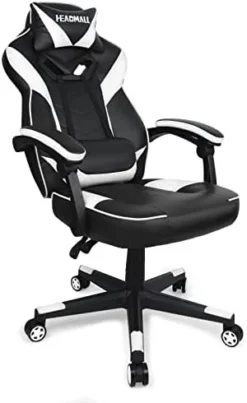 HEADMALL Pink Gaming Chair With Footrest Ergonomic Oversized Manufactured By Listed Company,Video Game Chairs With Lumbar And Head Pillow, For Adults Teens Secret Lab Pink&White 24 HEADMALL Pink Gaming Chair With Footrest Ergonomic Oversized Manufactured By Listed Company,Video Game Chairs With Lumbar And Head Pillow, For Adults Teens Secret Lab Pink&White -Amazon Basics Furniture Shop 41ntwMBQb7L. AC