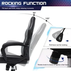 Ergonomic Computer Gaming Chair – PU Leather Desk Chair With Lumbar Support, Swivel Office Chair Executive Chair With Padded Armrest And Seat Cushion For Gaming, Study And Working 14 Ergonomic Computer Gaming Chair – PU Leather Desk Chair With Lumbar Support, Swivel Office Chair Executive Chair With Padded Armrest And Seat Cushion For Gaming, Study And Working -Amazon Basics Furniture Shop 41oGGxeG7KL