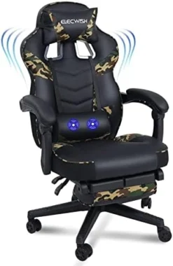 Gaming Chair For Adults Ergonomic Racing Style High Back Computer Chair With Footrest Headrest And Lumbar Support PU Leather 90-150 Degree Tilt -Amazon Basics Furniture Shop 41oWV3VSf8L. AC