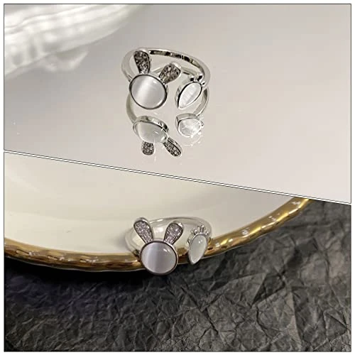LALAFINA 2pcs Easter Finger Rings Bunny Rings Rabbit Finger Jwelries Open Ring For Girl Party Decorations 3 LALAFINA 2pcs Easter Finger Rings Bunny Rings Rabbit Finger Jwelries Open Ring For Girl Party Decorations - Image 3