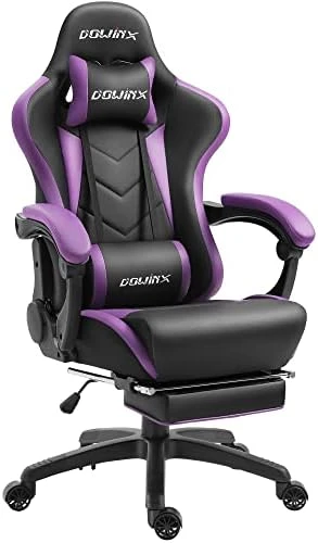 Dowinx Gaming Chair Ergonomic Racing Style Recliner With Massage Lumbar Support, Office Armchair For Computer PU Leather E-Sports Gamer Chairs With Retractable Footrest (Black&Blue) 9 Dowinx Gaming Chair Ergonomic Racing Style Recliner With Massage Lumbar Support, Office Armchair For Computer PU Leather E-Sports Gamer Chairs With Retractable Footrest (Black&Blue) - Image 9