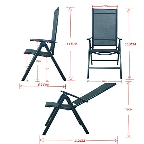 Chicreat C248.3 Folding Chair, Charcoal 5 Chicreat C248.3 Folding Chair, Charcoal - Image 5