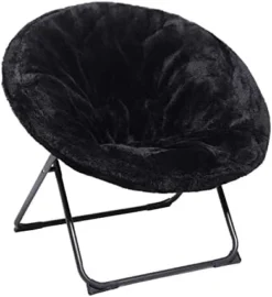 Ubon Cozy Chair Faux Fur Saucer Chair Oversized Folding Papasan Chair Comfy Moon Chair For Bedroom Living Room-Blue -Amazon Basics Furniture Shop 41p4glWLb7L. AC