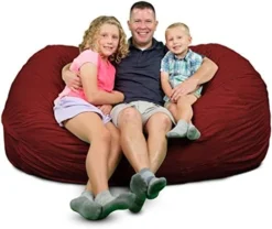 ULTIMATE SACK Lounger Bean Bag Chair: Giant Foam-Filled Furniture - Machine Washable Covers, Double Stitched Seams, Durable Inner Liner, And 100% Virgin Foam. Corner Chair. (Charcoal, Fur) -Amazon Basics Furniture Shop 41pFS7wseKL. AC